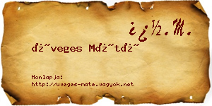 Üveges Máté névjegykártya